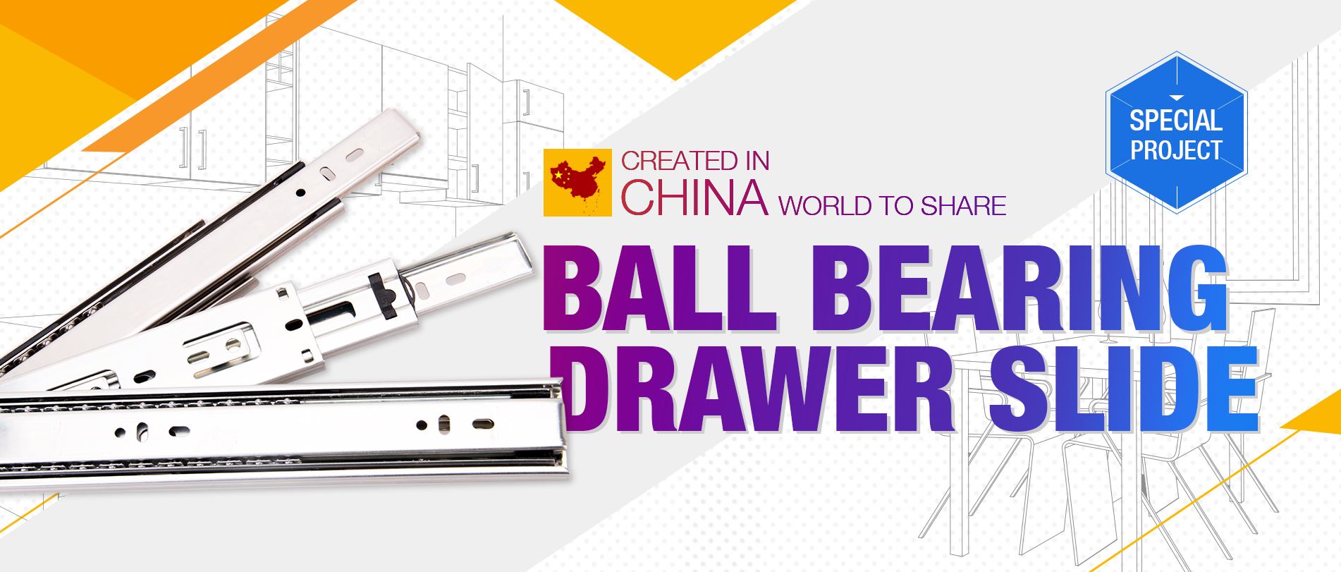 Ball-bearing-drawer-slide